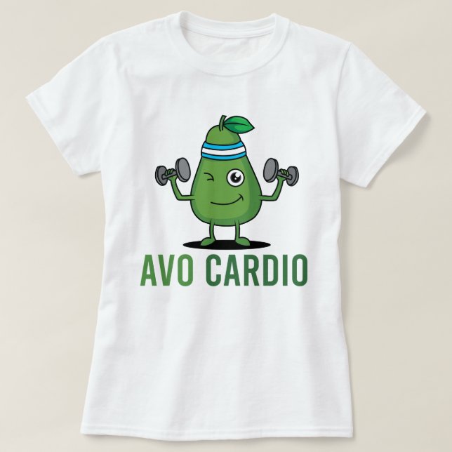 Camiseta de aguacate fitness (Diseño del anverso)