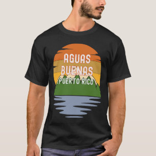 Camiseta De Aguas Buenas Puerto Rico Vintage Sunset