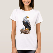 Camiseta de águila americana de origami