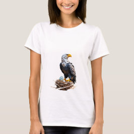 Camiseta de águila americana de origami