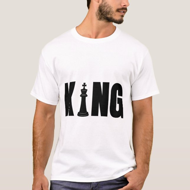 Camiseta de ajedrez para hombres Rey (Anverso)