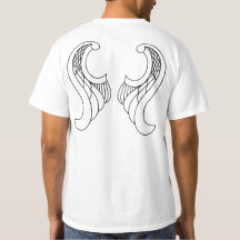 Camiseta de alas de pájaro estilizadas