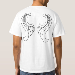 Camiseta de alas de pájaro estilizadas