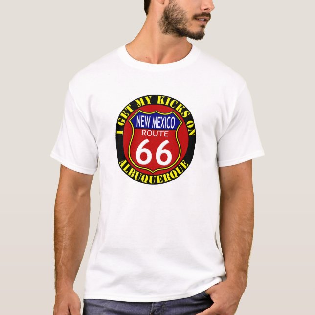 CAMISETA DE ALBUQUERQUE NEW MÉXICO DE LA RUTA 66 (Anverso)