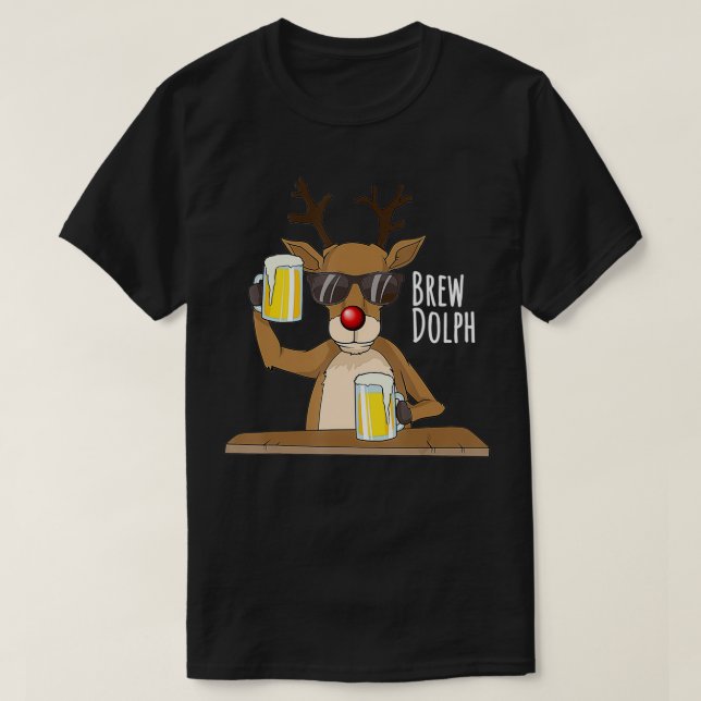 Camiseta de alcohol divertida para Navidades (Diseño del anverso)