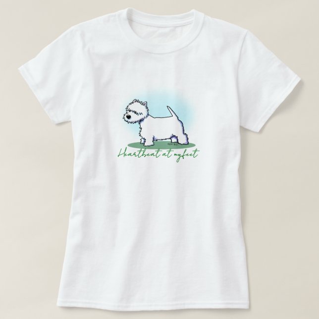 Camiseta de algodón 100% Westie Terrier (Diseño del anverso)