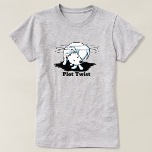 Camiseta de algodón 100% Westie Terrier persiguien