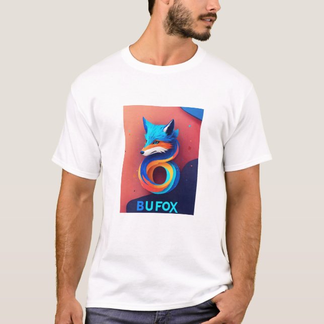 camiseta de algodón blanco con diseño de perro (Anverso)