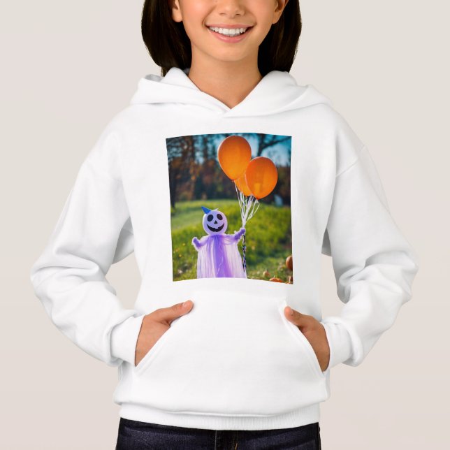 camiseta de algodón blanco de manga completa (Anverso)