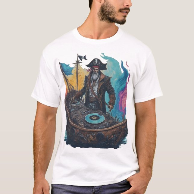 Camiseta de algodón clásica para hombres. (Anverso)