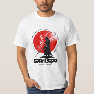 Camiseta de Algodón con Estampa de Samurái – Audaz