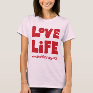 Camiseta de algodón de la vida del amor de las