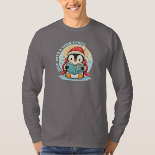 Camiseta de algodón de manga larga Penguin Magical