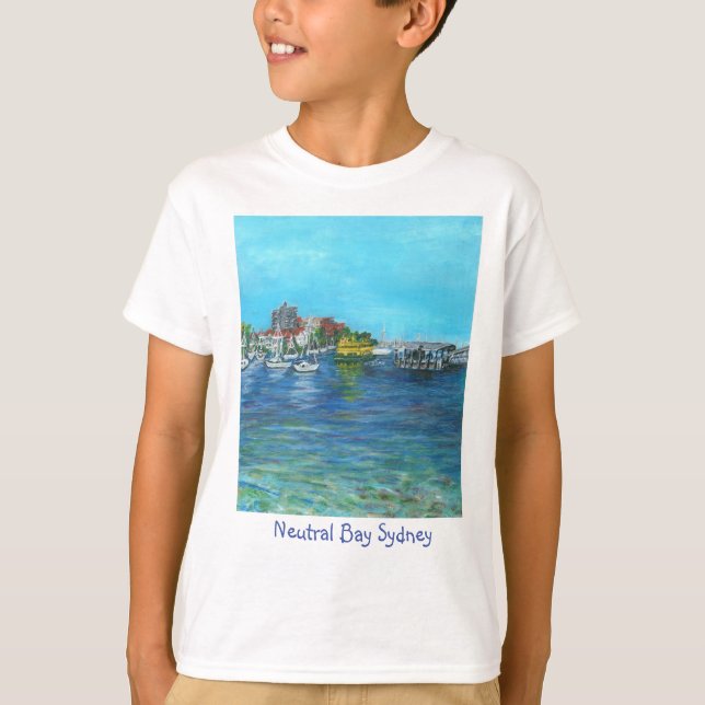 Camiseta de algodón del 100 % de Neutral Bay Kid (Anverso)