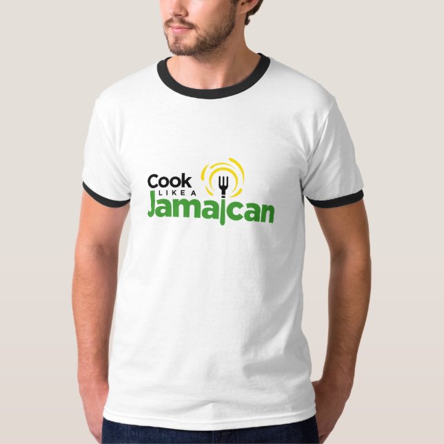Camiseta de algodón del Negro-Ajuste de los (Anverso)