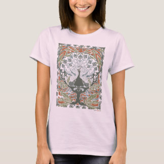 Camiseta de algodón orgánico de pavo real