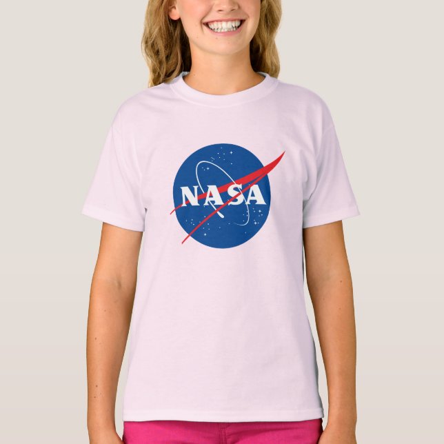 Camiseta de algodón para Chicas de la NASA (Horizo (Anverso)