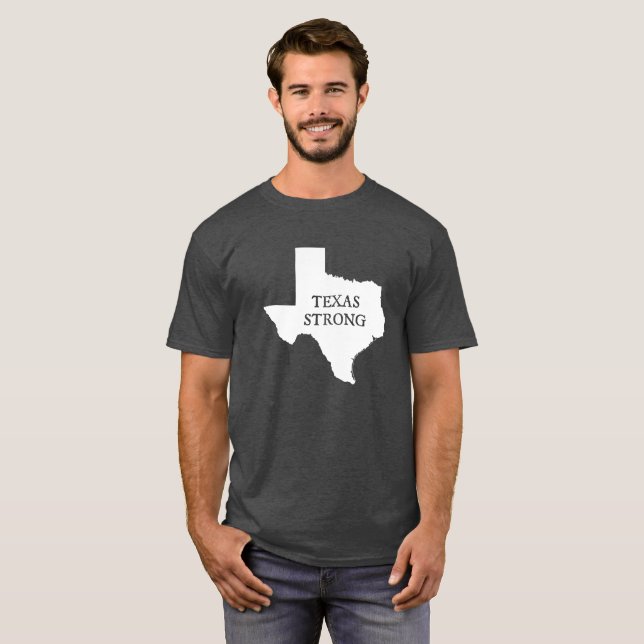Camiseta de algodón para hombres fuertes de Texas (Anverso completo)