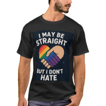 Camiseta de Aliado Orgulloso Recto Pero No Odioso