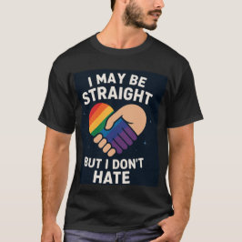 Camiseta de Aliado Orgulloso Recto Pero No Odioso