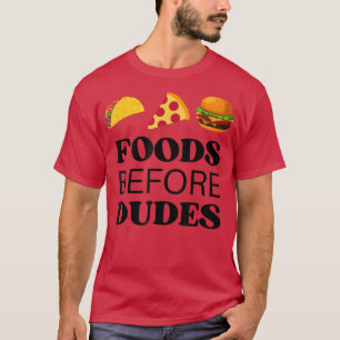 Camiseta de alimentos ante dudes (Taco, Pizza, ham