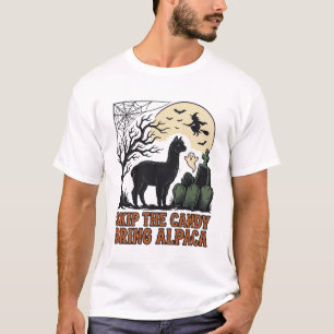 Camiseta de Alpaca de Halloween Lindo Espeluznante