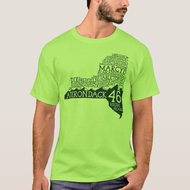 Camiseta de altura Adirondack (logotipo verde) (Anverso)