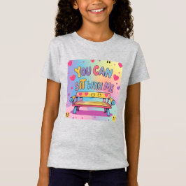 Camiseta de amabilidad para niñas "Puedes sentarte