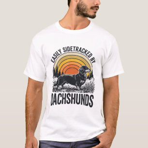 Camiseta de amante de Dachshund Fácilmente Desviad