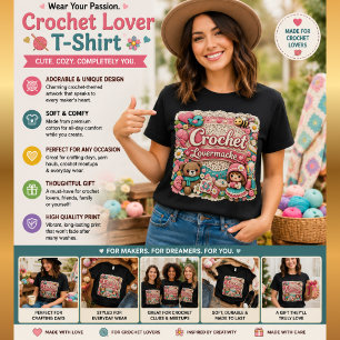 Camiseta de Amante de Ganchillo   Regalo Divertido
