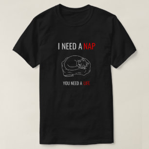 Camiseta de Amante de Gato Sarcástico Necesito una