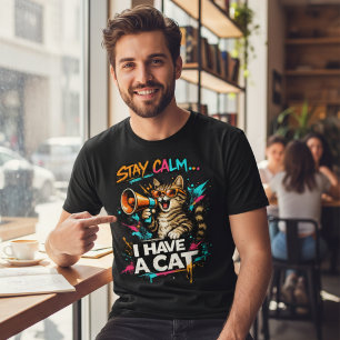Camiseta de amante de gatos grunge genial con megá
