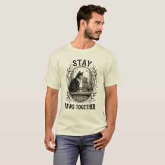 Camiseta de amante de gatos Stay Paws Together