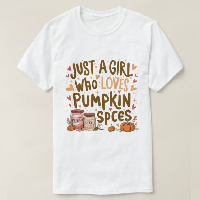 camiseta de amante de las especias de calabaza (Diseño del anverso)