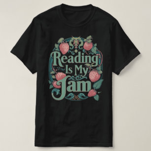 Camiseta de amante de libros de fresa – Leer es mi