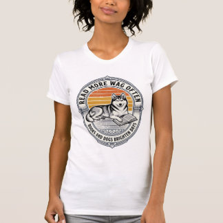 Camiseta de amante de libros para perros Grabado v