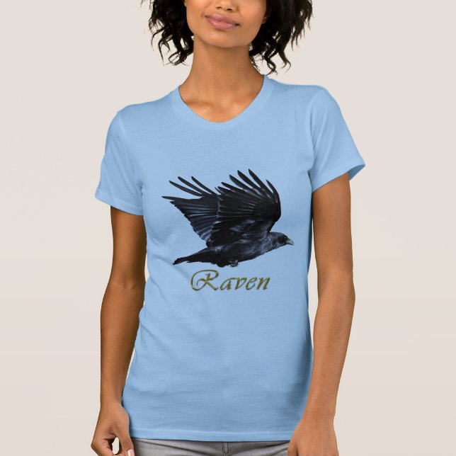 Camiseta de amante de los pájaros de Flying Raven  (Anverso)