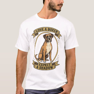 Camiseta de Amante de Perro Boxer Grabado Vintage