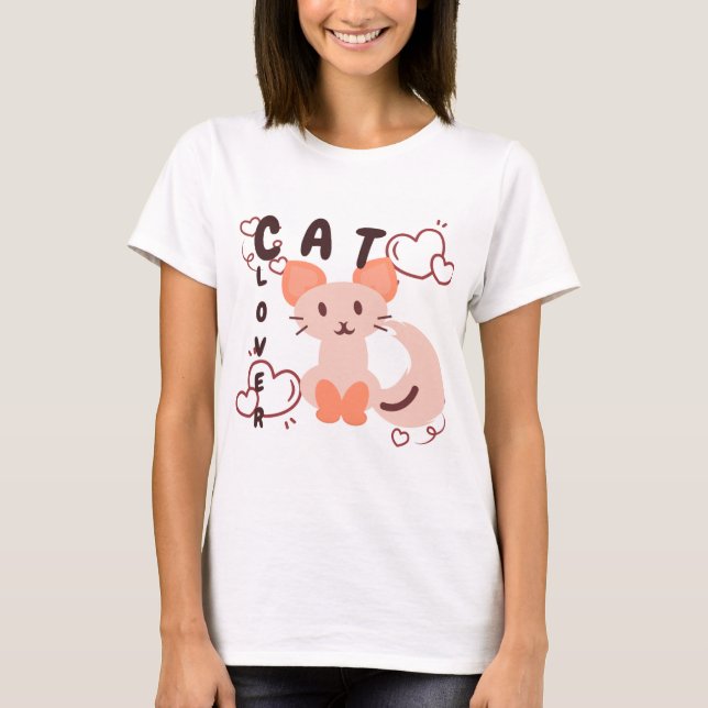 Camiseta de amante del gato (Anverso)