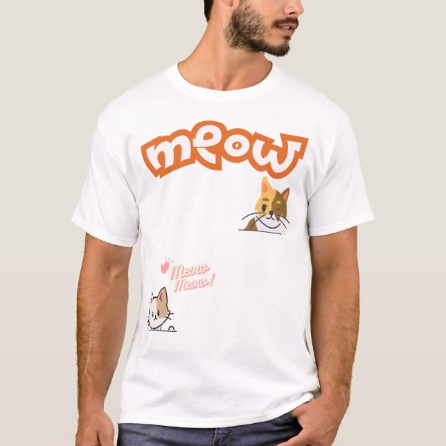 Camiseta de amante del gato de Meow (Anverso)