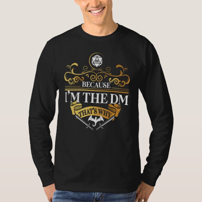 Camiseta de amantes de dragones porque soy el DM j (Anverso)