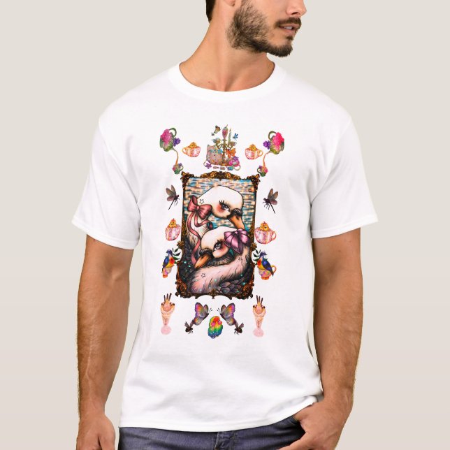 Camiseta de amantes del cisne (Anverso)