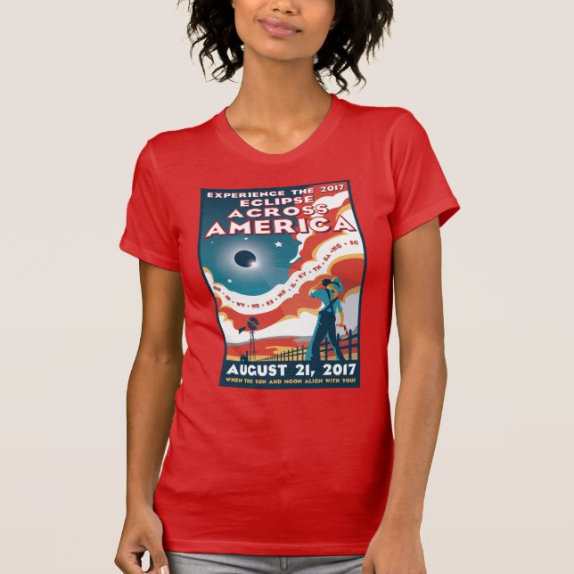 Camiseta de América del eclipse solar de la NASA (Anverso)