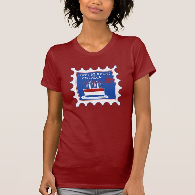 Camiseta de América del feliz cumpleaños (Anverso)