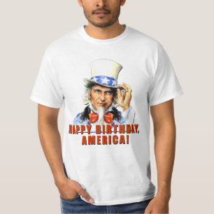Camiseta de América del feliz cumpleaños del tí