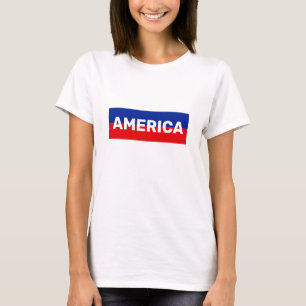 Camiseta de América en rayas azules y rojas