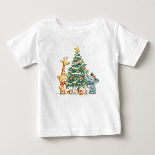 Camiseta de amigos animales navidades (Anverso)