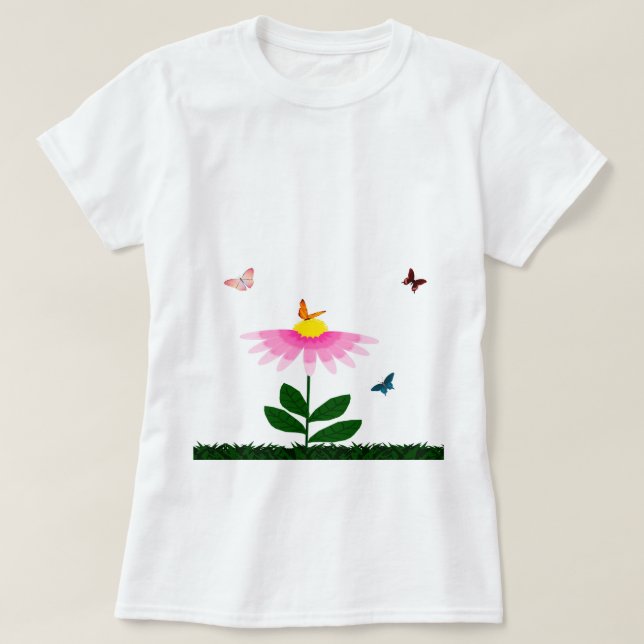 Camiseta de amigos en primavera (Diseño del anverso)