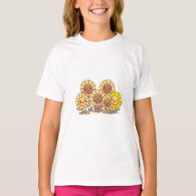 Camiseta de amigos girasoles lindos