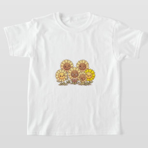 Camiseta de amigos girasoles lindos